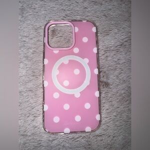 Pink Polka Dot 16 pro max Phone Case
